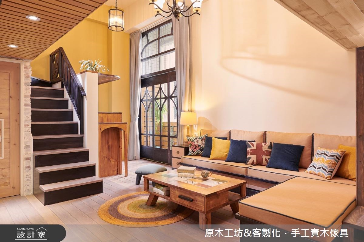 35坪老屋(16~30年)＿鄉村風客廳樓梯案例圖片＿原木工坊&客製化．手工實木傢具＿原木工坊_22之17