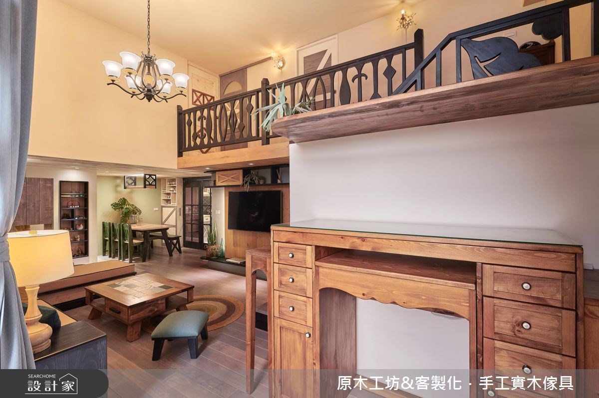 35坪老屋(16~30年)＿鄉村風客廳餐廳佛堂案例圖片＿原木工坊&客製化．手工實木傢具＿原木工坊_22之18