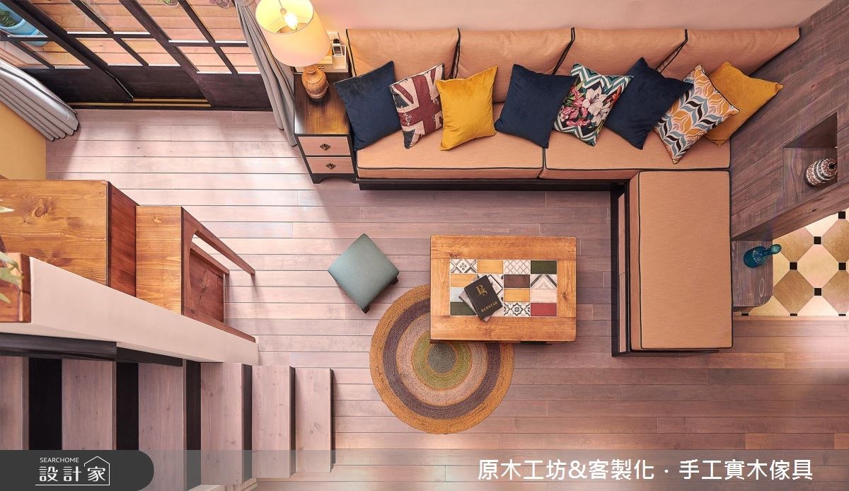 35坪老屋(16~30年)＿鄉村風客廳樓梯案例圖片＿原木工坊&客製化．手工實木傢具＿原木工坊_22之19