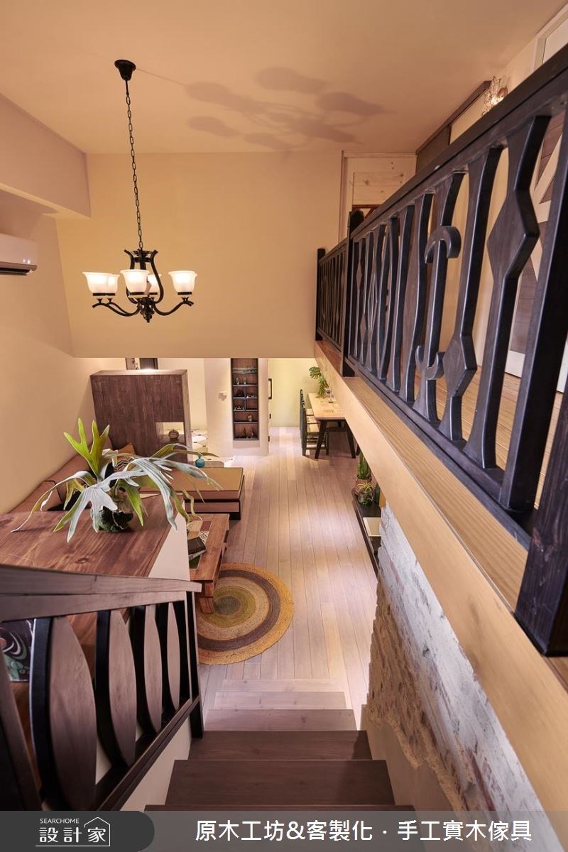 35坪老屋(16~30年)＿鄉村風客廳餐廳樓梯案例圖片＿原木工坊&客製化．手工實木傢具＿原木工坊_22之21