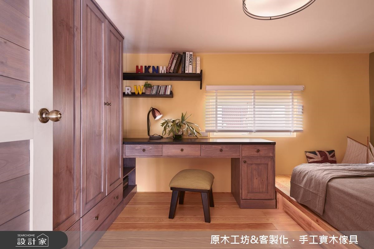 35坪老屋(16~30年)＿鄉村風臥室案例圖片＿原木工坊&客製化．手工實木傢具＿原木工坊_22之26