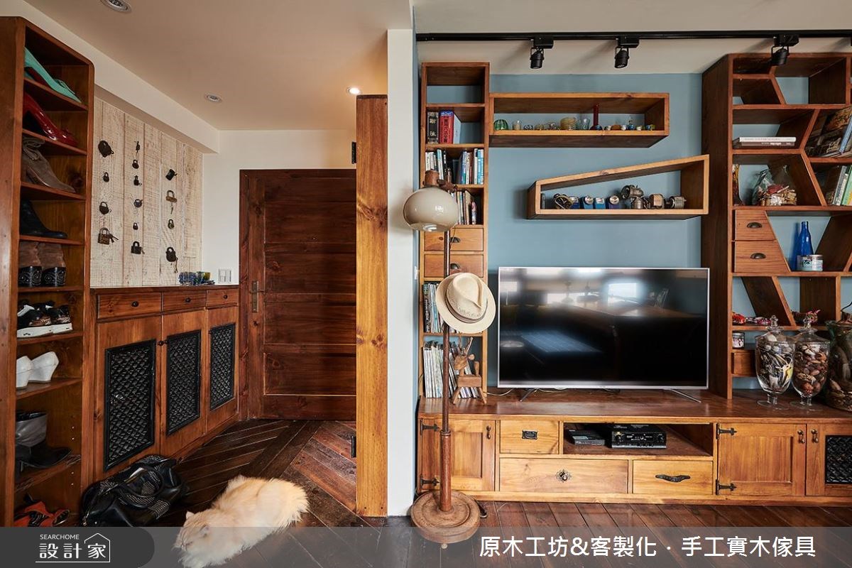 45坪老屋(16~30年)＿鄉村風玄關客廳案例圖片＿原木工坊&客製化．手工實木傢具＿原木工坊_23之2