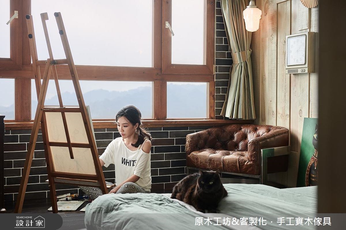 45坪老屋(16~30年)＿鄉村風臥室案例圖片＿原木工坊&客製化．手工實木傢具＿原木工坊_23之22