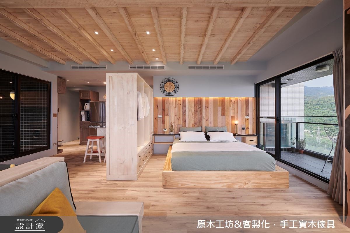 25坪新成屋(5年以下)＿混搭風臥室案例圖片＿原木工坊&客製化．手工實木傢具＿原木工坊_26之13
