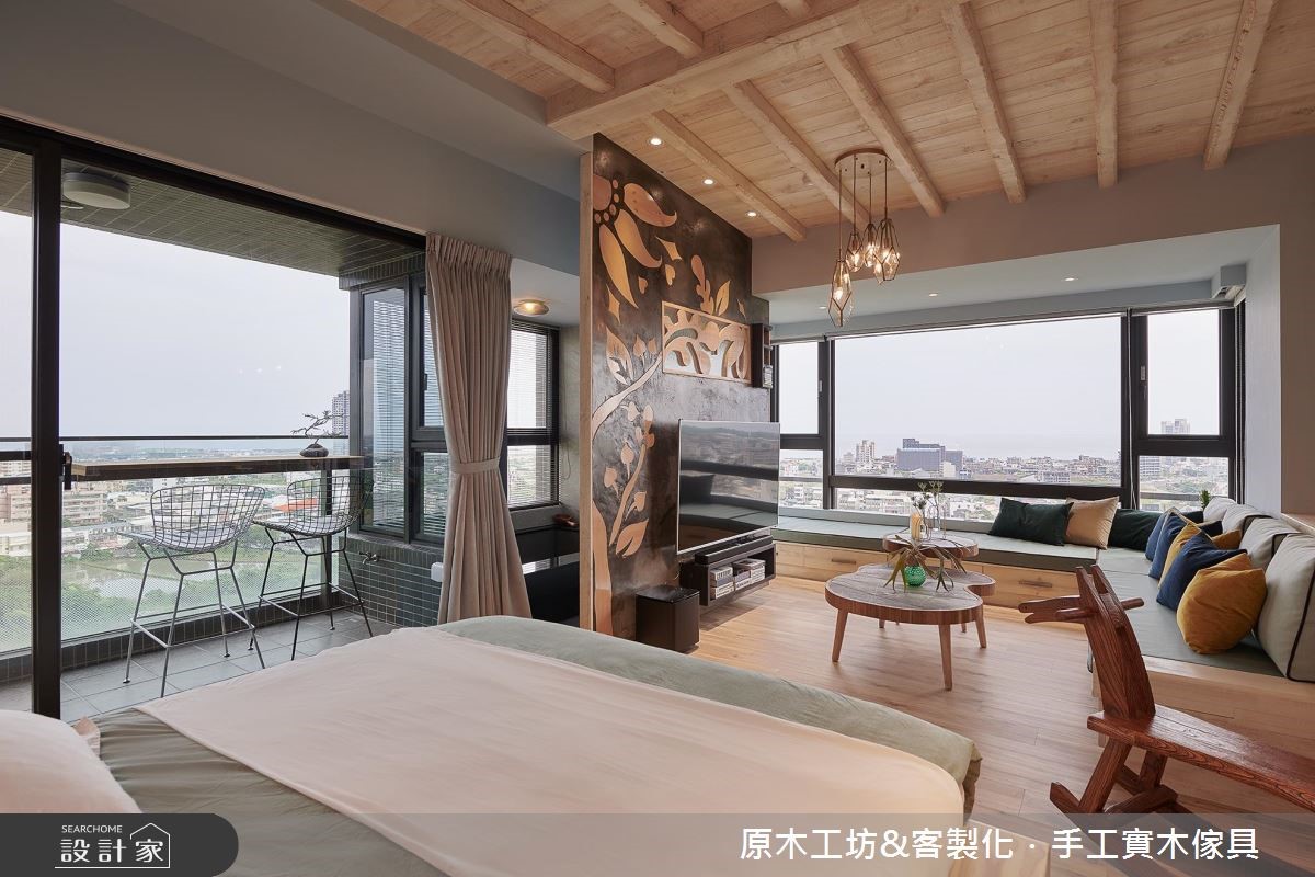 25坪新成屋(5年以下)＿混搭風客廳臥榻案例圖片＿原木工坊&客製化．手工實木傢具＿原木工坊_26之15