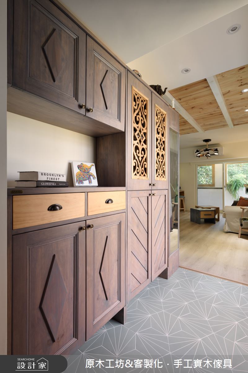 30坪老屋(16~30年)＿混搭風玄關案例圖片＿原木工坊&客製化．手工實木傢具＿原木工坊_30之1