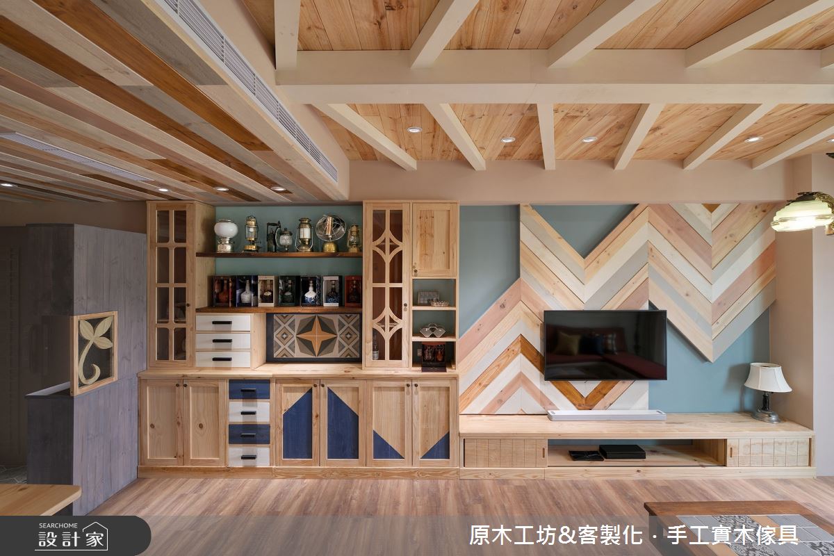 30坪新成屋(5年以下)＿混搭風客廳案例圖片＿原木工坊&客製化．手工實木傢具＿原木工坊_31之12