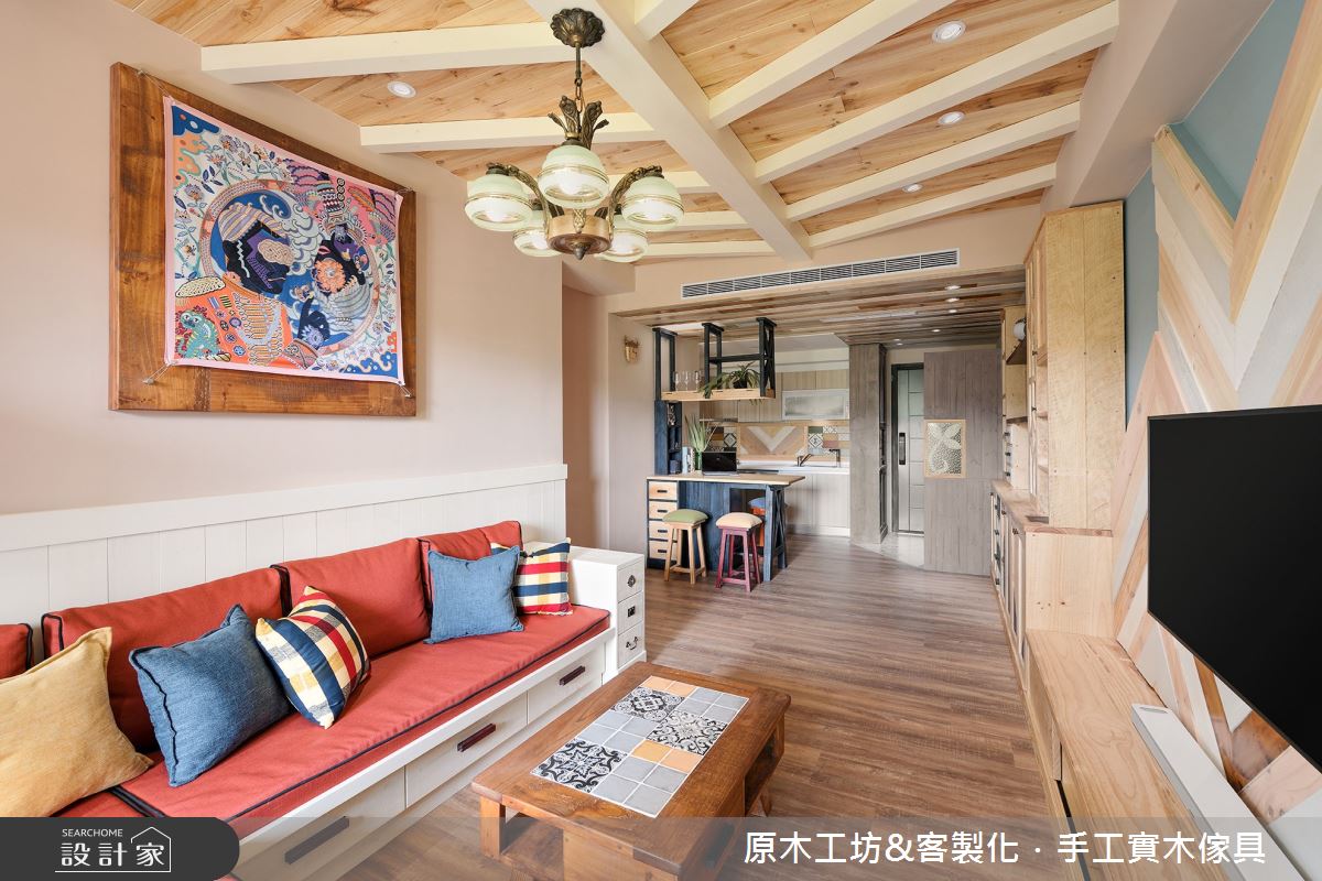30坪新成屋(5年以下)＿混搭風客廳案例圖片＿原木工坊&客製化．手工實木傢具＿原木工坊_31之14