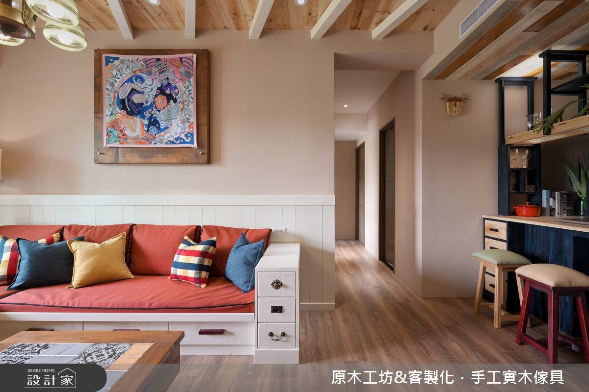 30坪新成屋(5年以下)＿混搭風客廳案例圖片＿原木工坊&客製化．手工實木傢具＿原木工坊_31之16