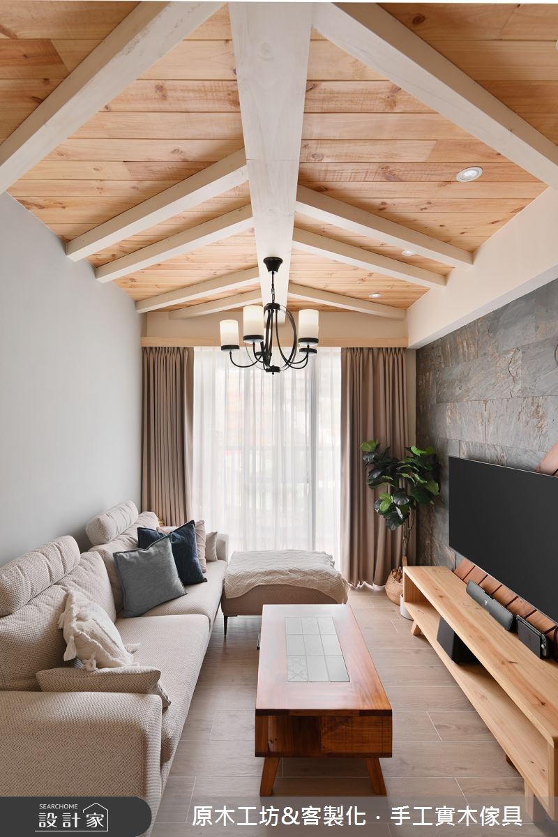 30坪新成屋(5年以下)＿混搭風客廳案例圖片＿原木工坊&客製化．手工實木傢具＿原木工坊_32之6