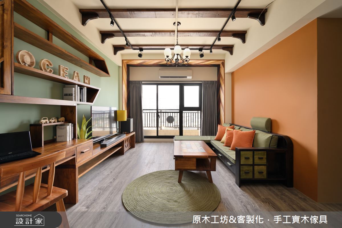 35坪新成屋(5年以下)＿混搭風客廳工作區案例圖片＿原木工坊&客製化．手工實木傢具＿原木工坊_33之9