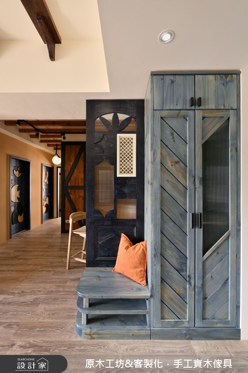 35坪新成屋(5年以下)＿混搭風玄關案例圖片＿原木工坊&客製化．手工實木傢具＿原木工坊_33之5