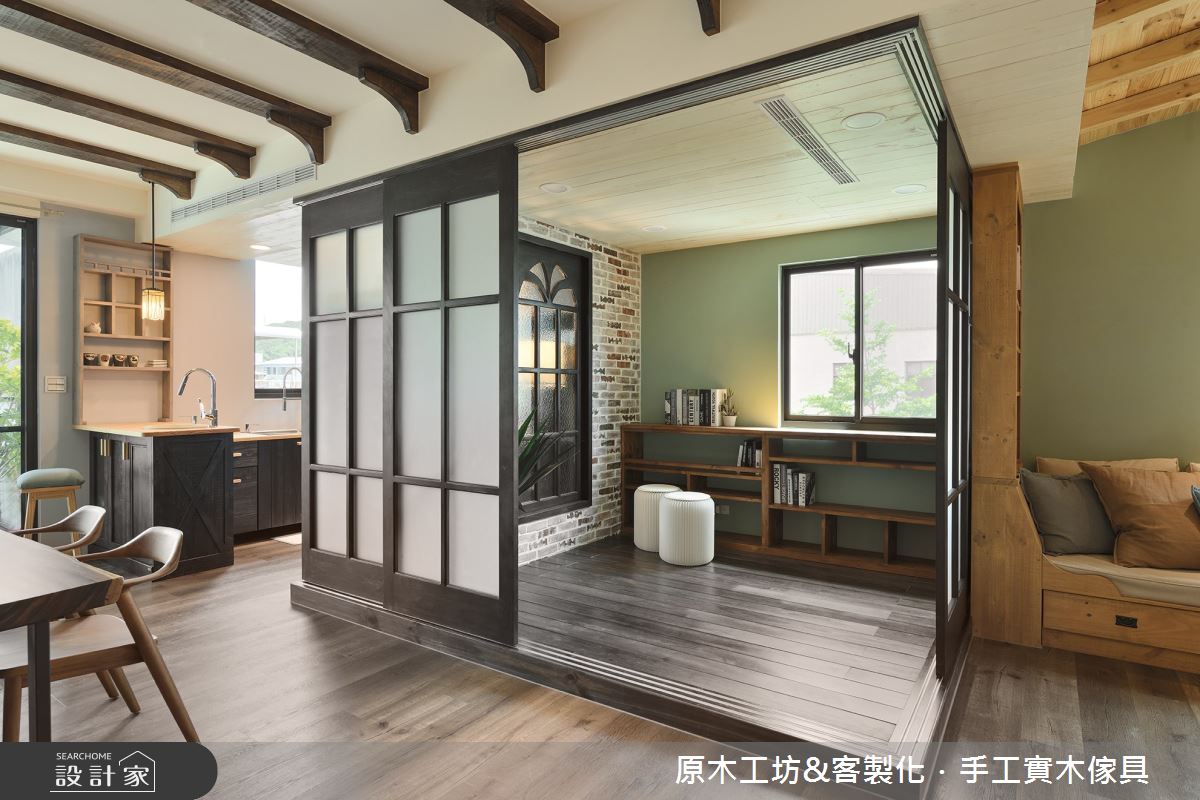 45坪新成屋(5年以下)＿鄉村風餐廳和室案例圖片＿原木工坊&客製化．手工實木傢具＿原木工坊_34之13