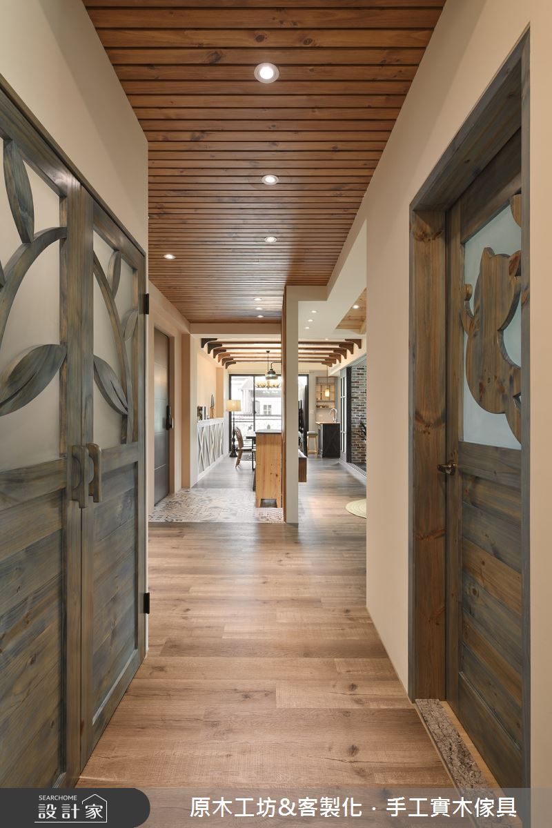 45坪新成屋(5年以下)＿鄉村風走廊案例圖片＿原木工坊&客製化．手工實木傢具＿原木工坊_34之24