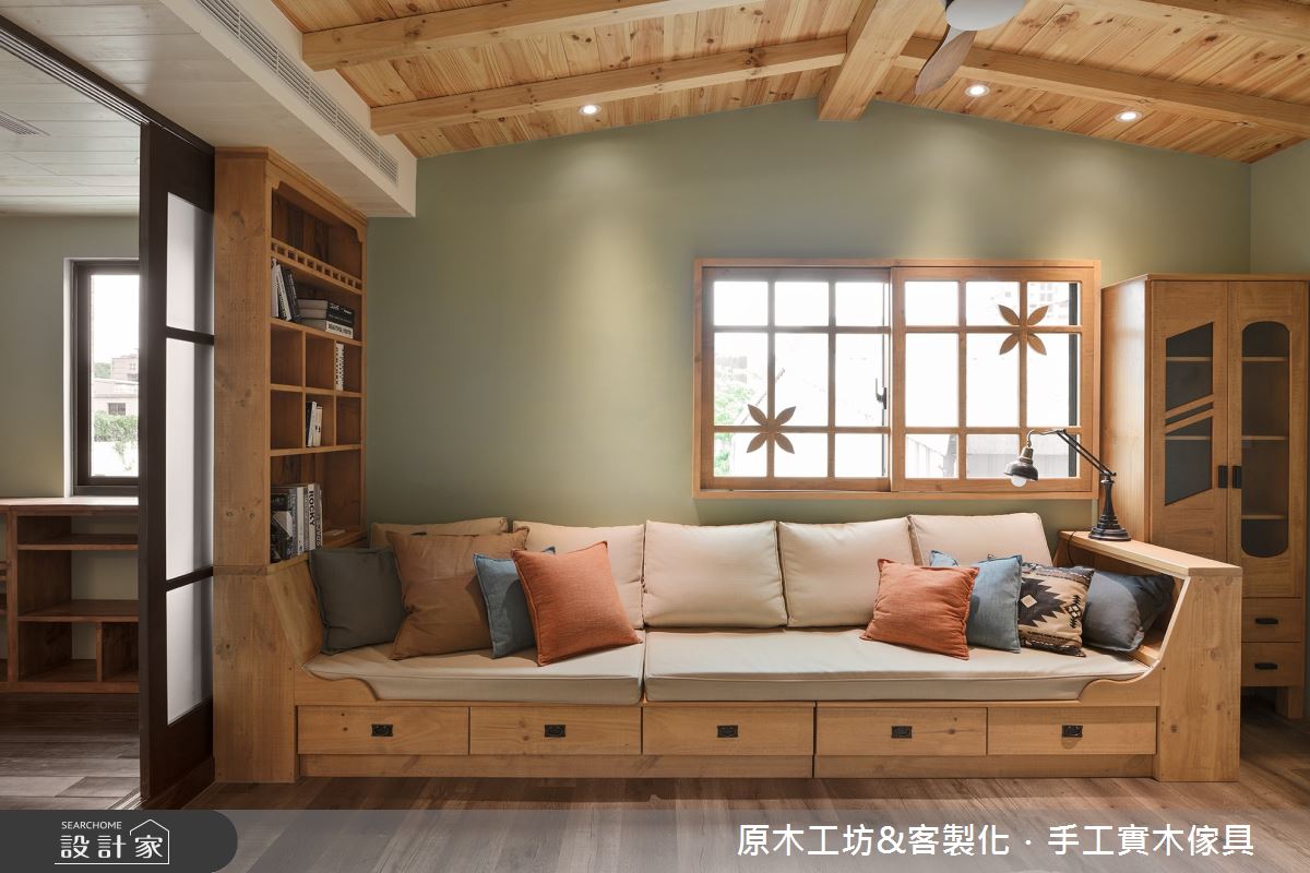 45坪新成屋(5年以下)＿鄉村風客廳案例圖片＿原木工坊&客製化．手工實木傢具＿原木工坊_34之9