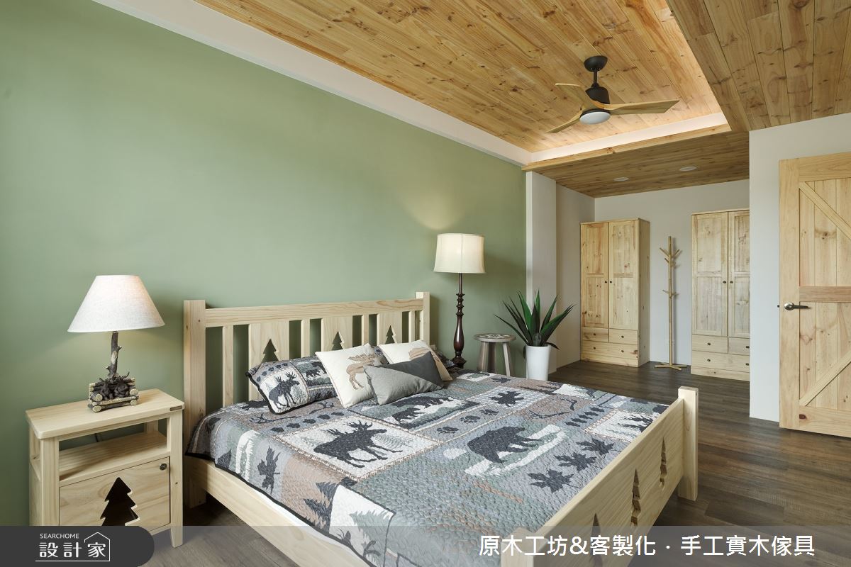 45坪新成屋(5年以下)＿鄉村風臥室案例圖片＿原木工坊&客製化．手工實木傢具＿原木工坊_34之25