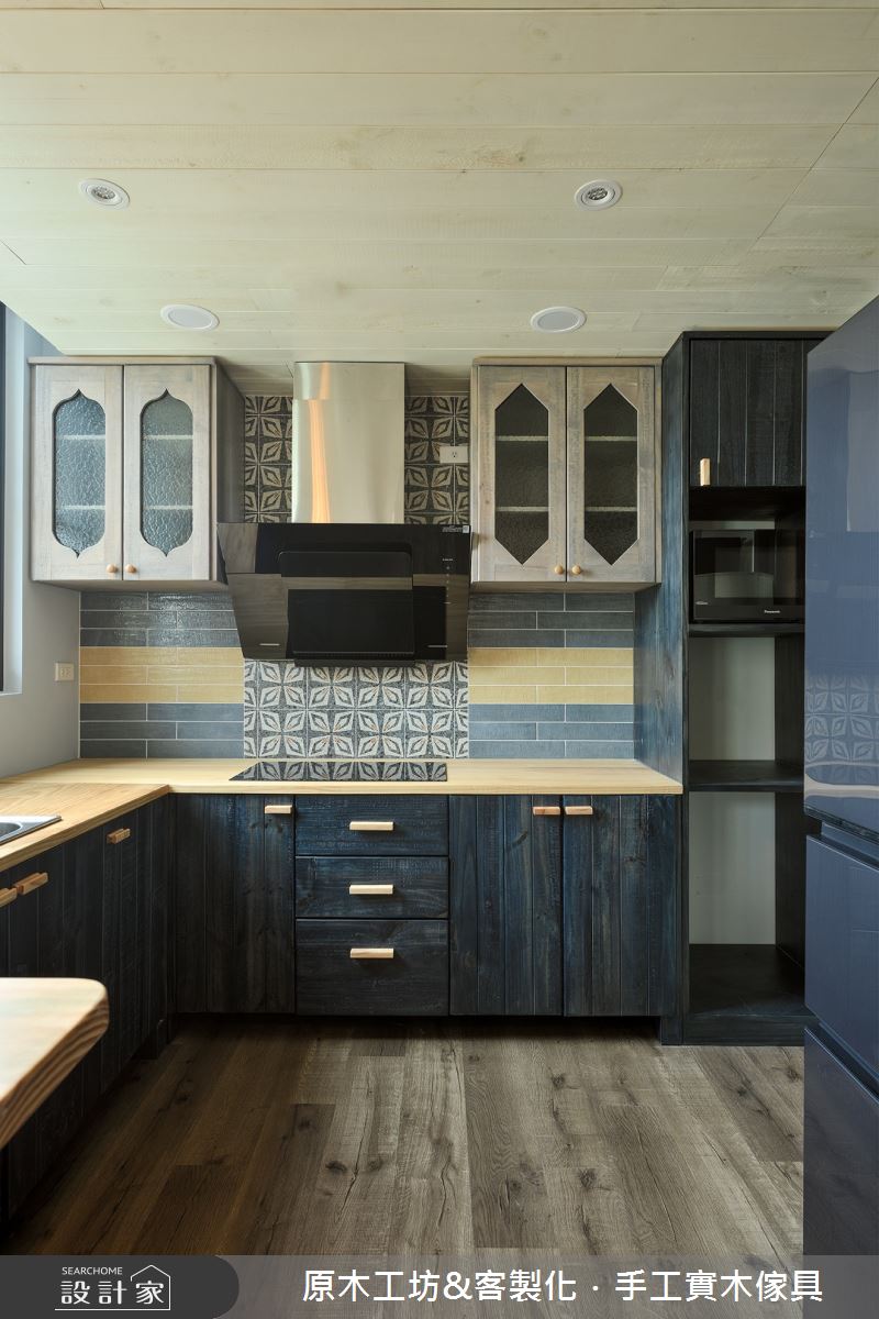 45坪新成屋(5年以下)＿鄉村風廚房吧檯中島案例圖片＿原木工坊&客製化．手工實木傢具＿原木工坊_34之23