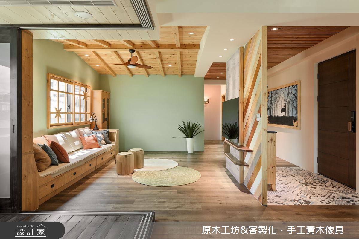 45坪新成屋(5年以下)＿鄉村風玄關客廳案例圖片＿原木工坊&客製化．手工實木傢具＿原木工坊_34之5