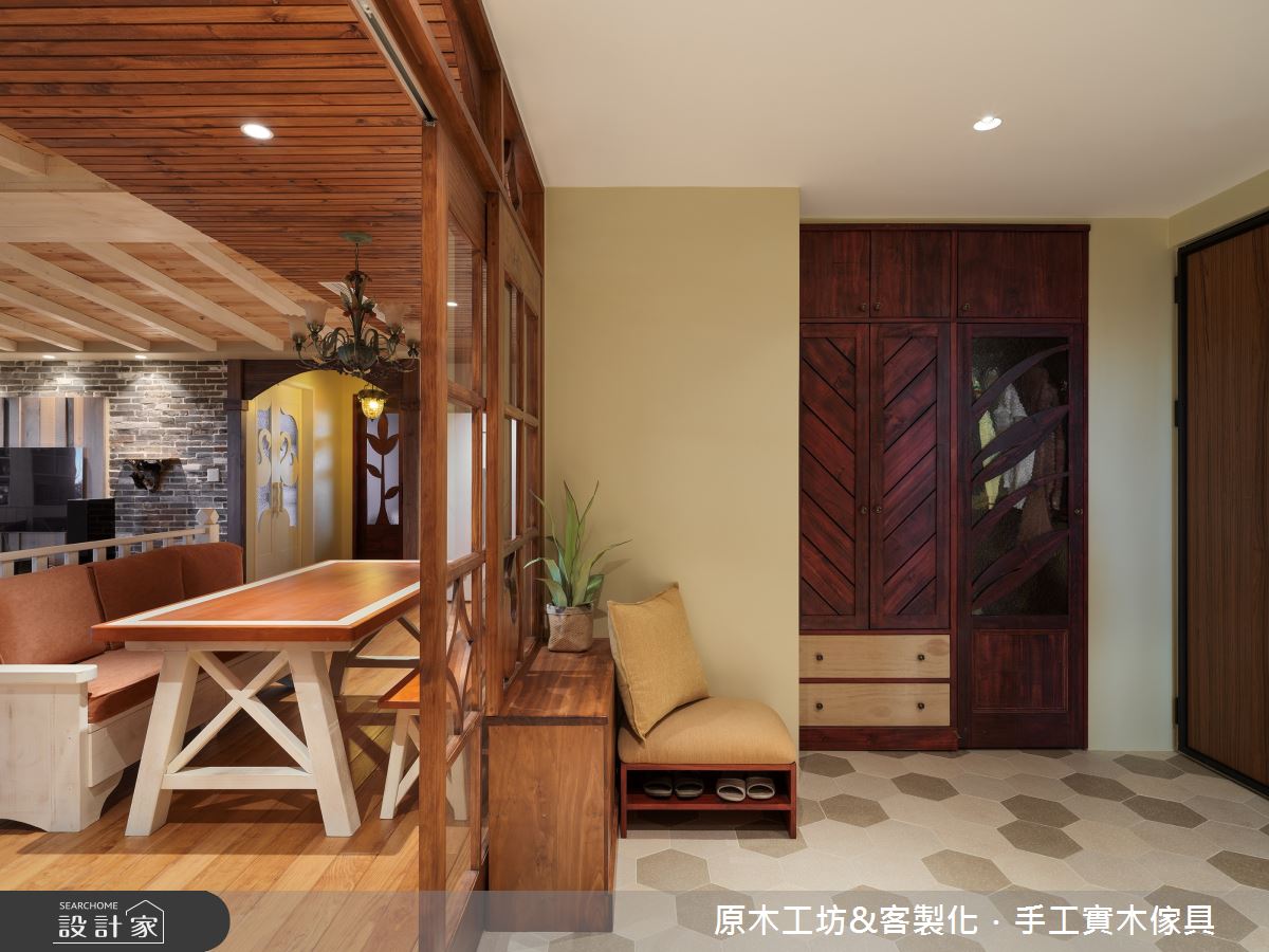 60坪毛胚屋＿混搭風玄關餐廳案例圖片＿原木工坊&客製化．手工實木傢具＿原木工坊_36.城市中的魔法森林之1