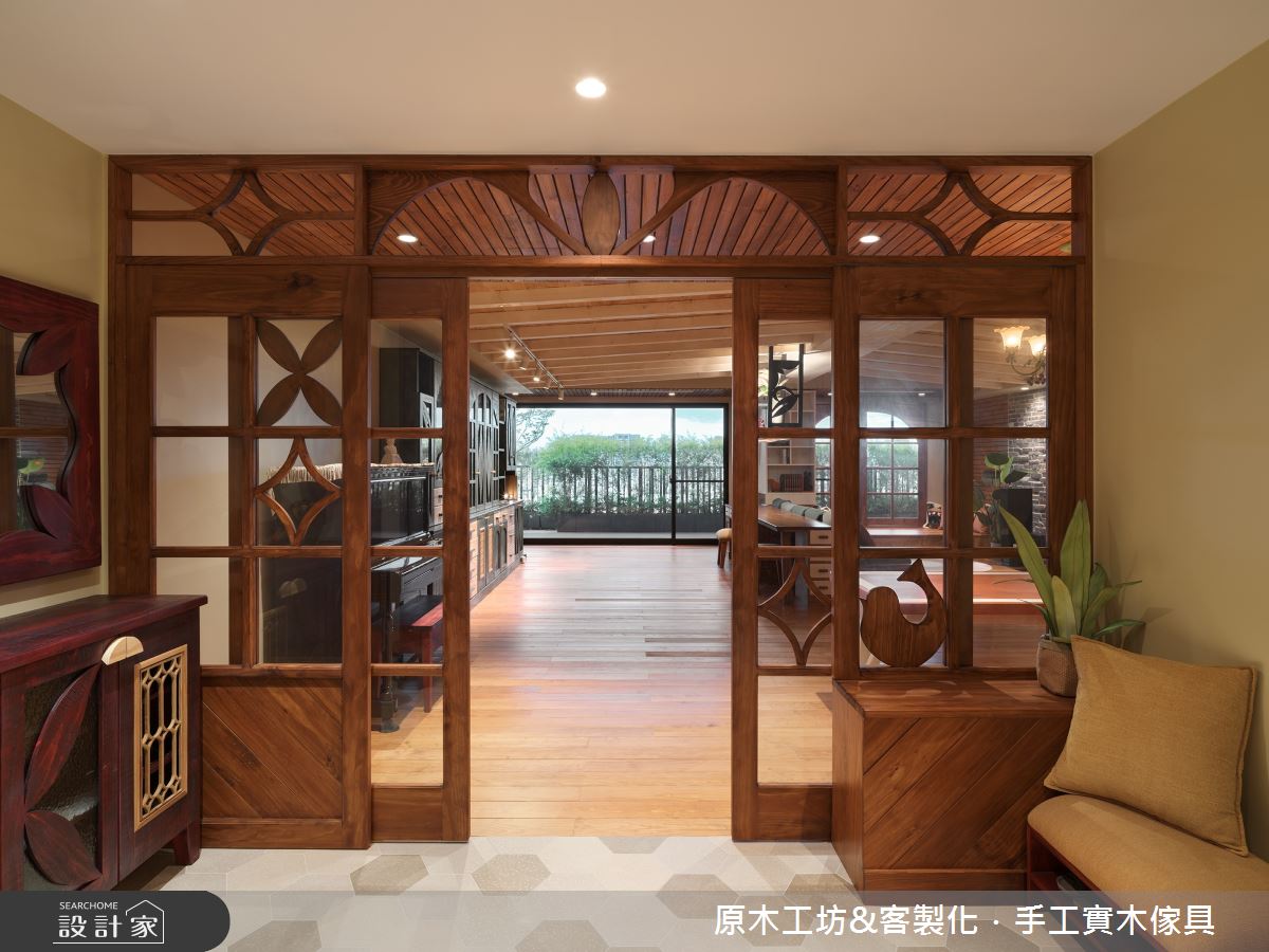 60坪毛胚屋＿混搭風玄關案例圖片＿原木工坊&客製化．手工實木傢具＿原木工坊_36.城市中的魔法森林之2