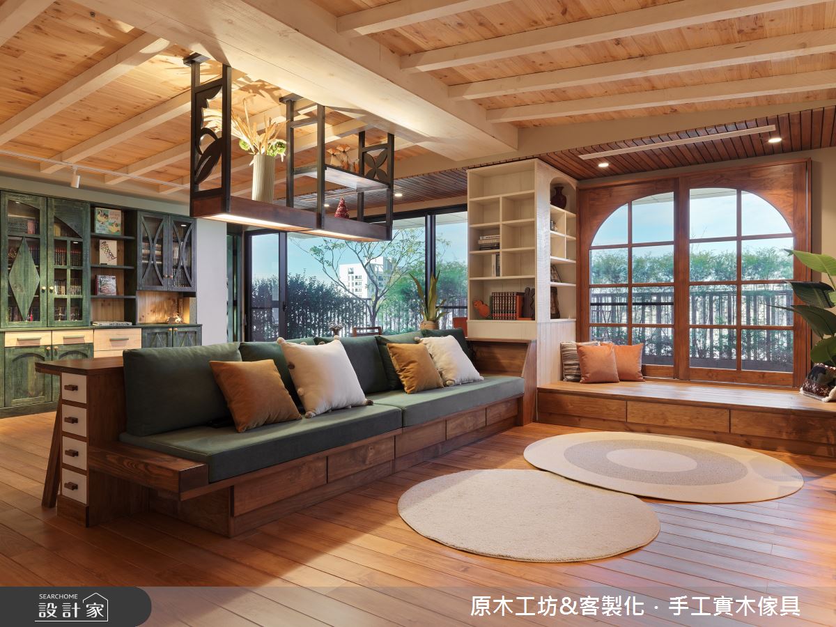 60坪毛胚屋＿混搭風客廳臥榻案例圖片＿原木工坊&客製化．手工實木傢具＿原木工坊_36.城市中的魔法森林之5