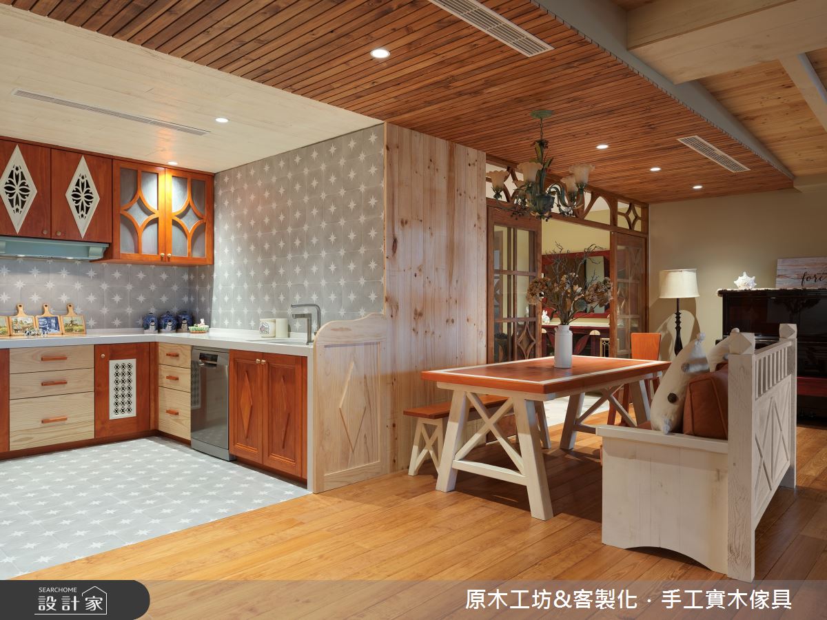 60坪毛胚屋＿混搭風餐廳廚房案例圖片＿原木工坊&客製化．手工實木傢具＿原木工坊_36.城市中的魔法森林之15