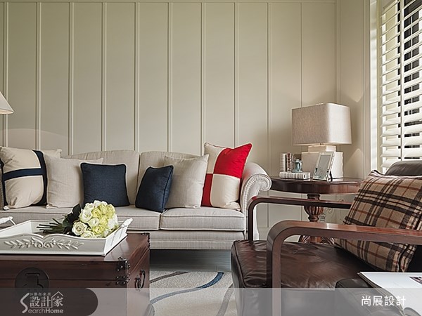 40坪新成屋(5年以下)＿美式風客廳案例圖片＿尚展空間設計＿尚展_45之2