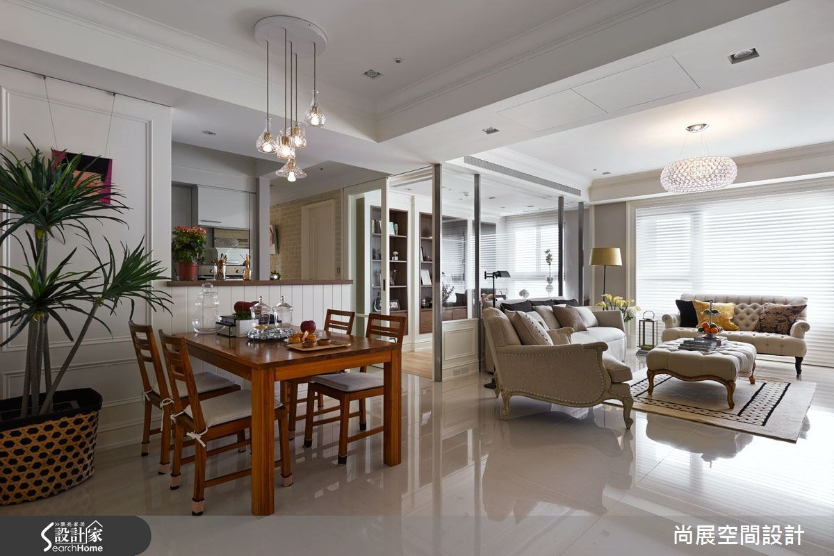 60坪新成屋(5年以下)＿美式風客廳餐廳臥室案例圖片＿尚展空間設計＿尚展_51之9