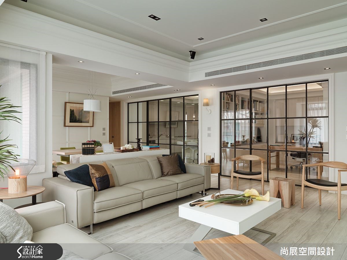 80坪新成屋(5年以下)＿美式風客廳案例圖片＿尚展空間設計＿尚展_62之4