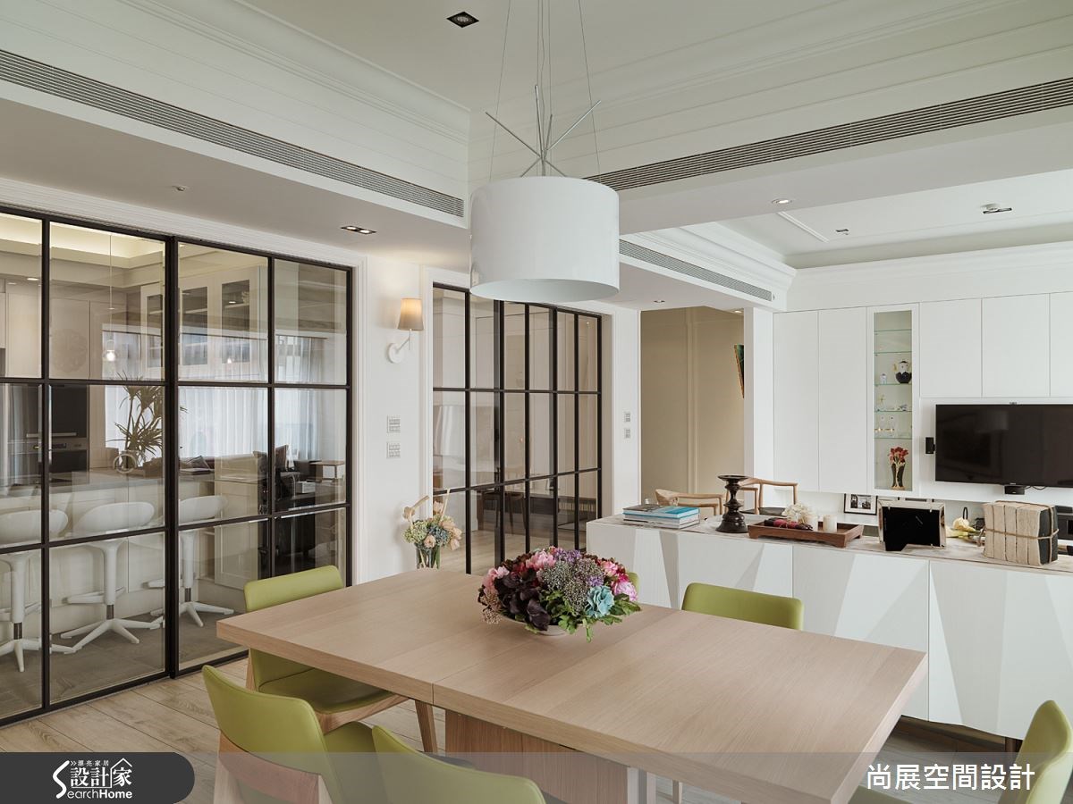 80坪新成屋(5年以下)＿美式風客廳餐廳案例圖片＿尚展空間設計＿尚展_62之6