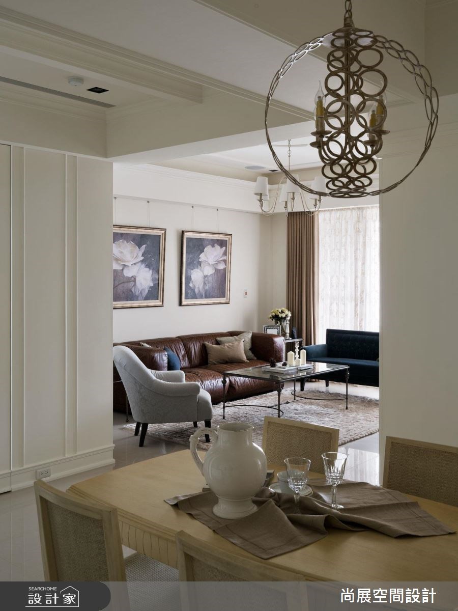 45坪新成屋(5年以下)＿美式風客廳餐廳案例圖片＿尚展空間設計＿尚展_75之8