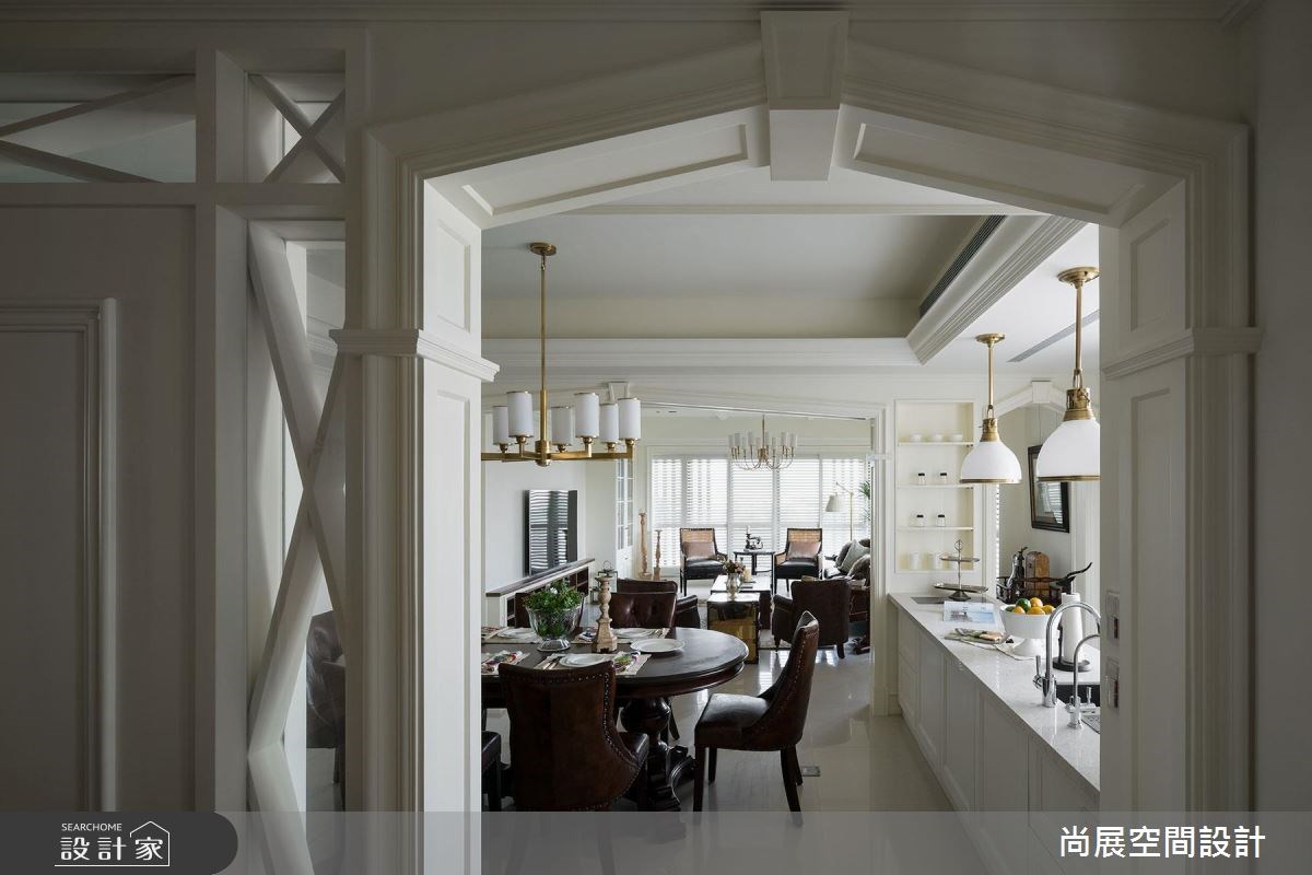 90坪新成屋(5年以下)＿美式風客廳餐廳案例圖片＿尚展空間設計＿尚展_77之2