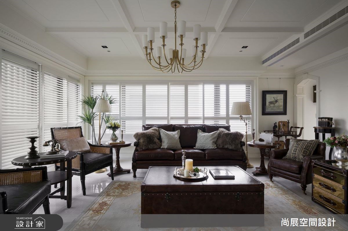 90坪新成屋(5年以下)＿美式風客廳案例圖片＿尚展空間設計＿尚展_77之8