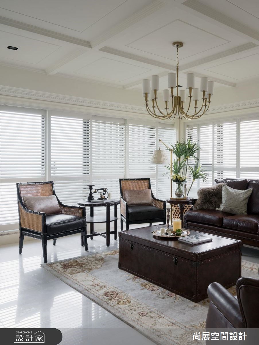 90坪新成屋(5年以下)＿美式風客廳案例圖片＿尚展空間設計＿尚展_77之7