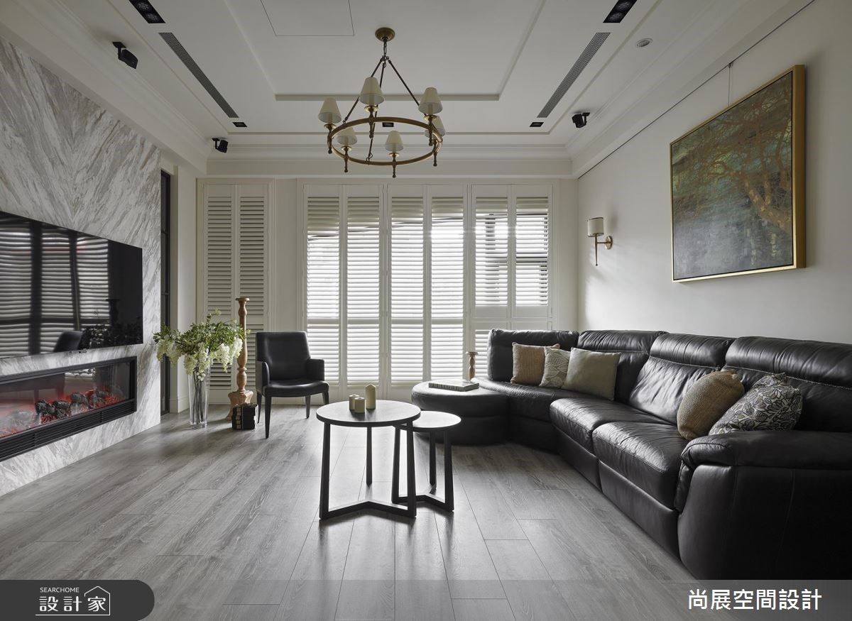 60坪新成屋(5年以下)＿美式風客廳案例圖片＿尚展空間設計＿尚展_79之3