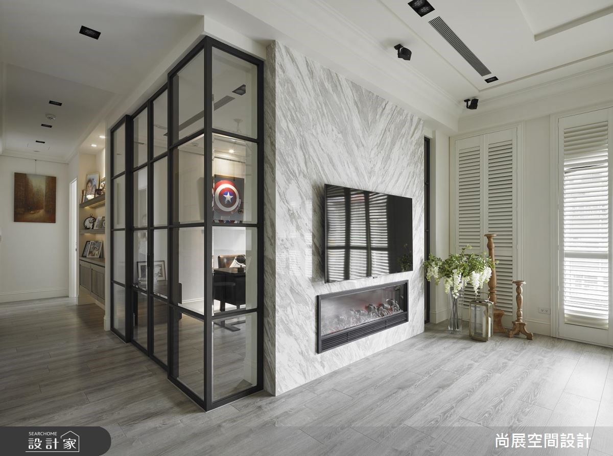 60坪新成屋(5年以下)＿美式風客廳走廊案例圖片＿尚展空間設計＿尚展_79之5