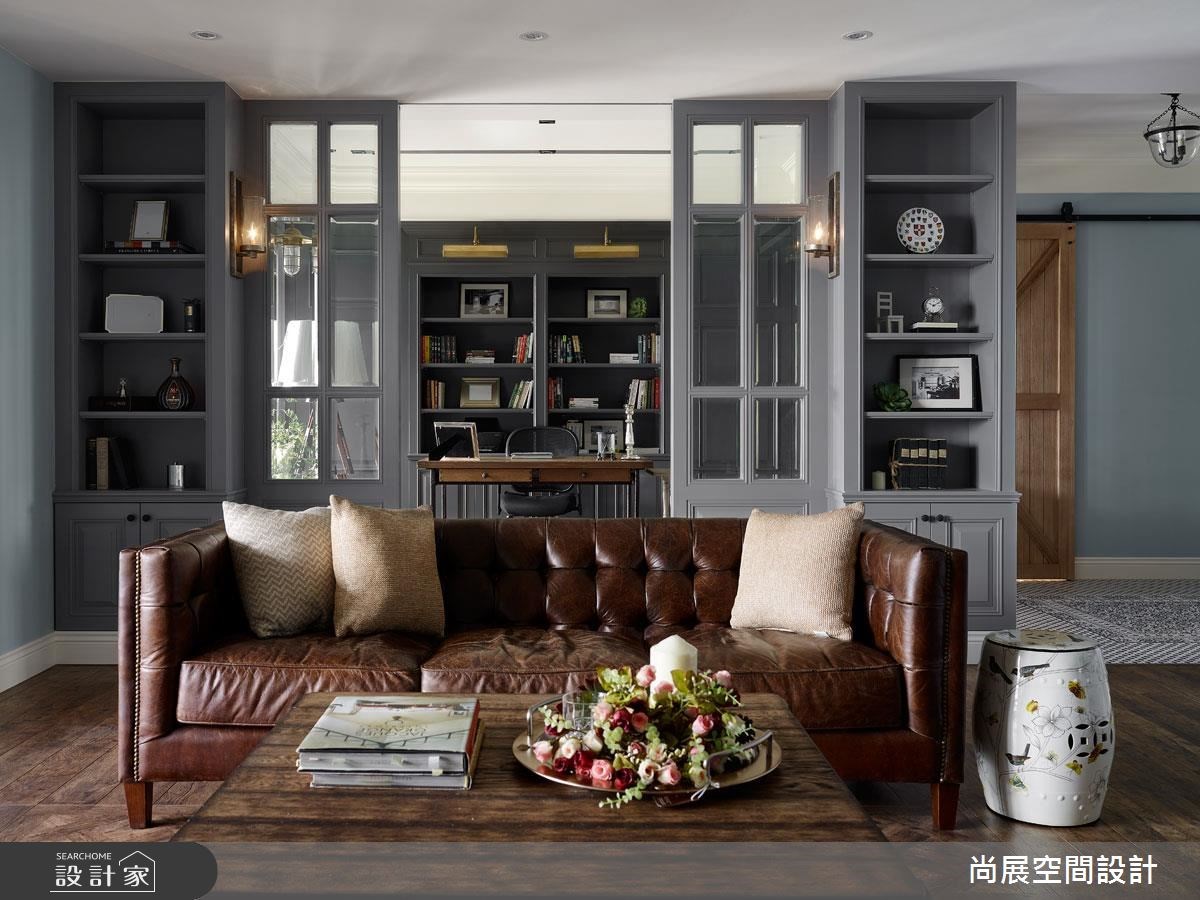 130坪新成屋(5年以下)＿美式風客廳案例圖片＿尚展空間設計＿尚展_80之2