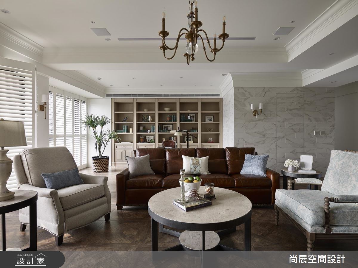 128坪預售屋＿美式風客廳案例圖片＿尚展空間設計＿尚展_82之2