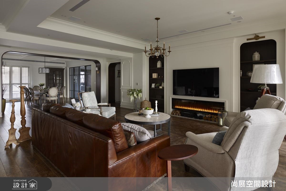 128坪預售屋＿美式風客廳餐廳案例圖片＿尚展空間設計＿尚展_82之6