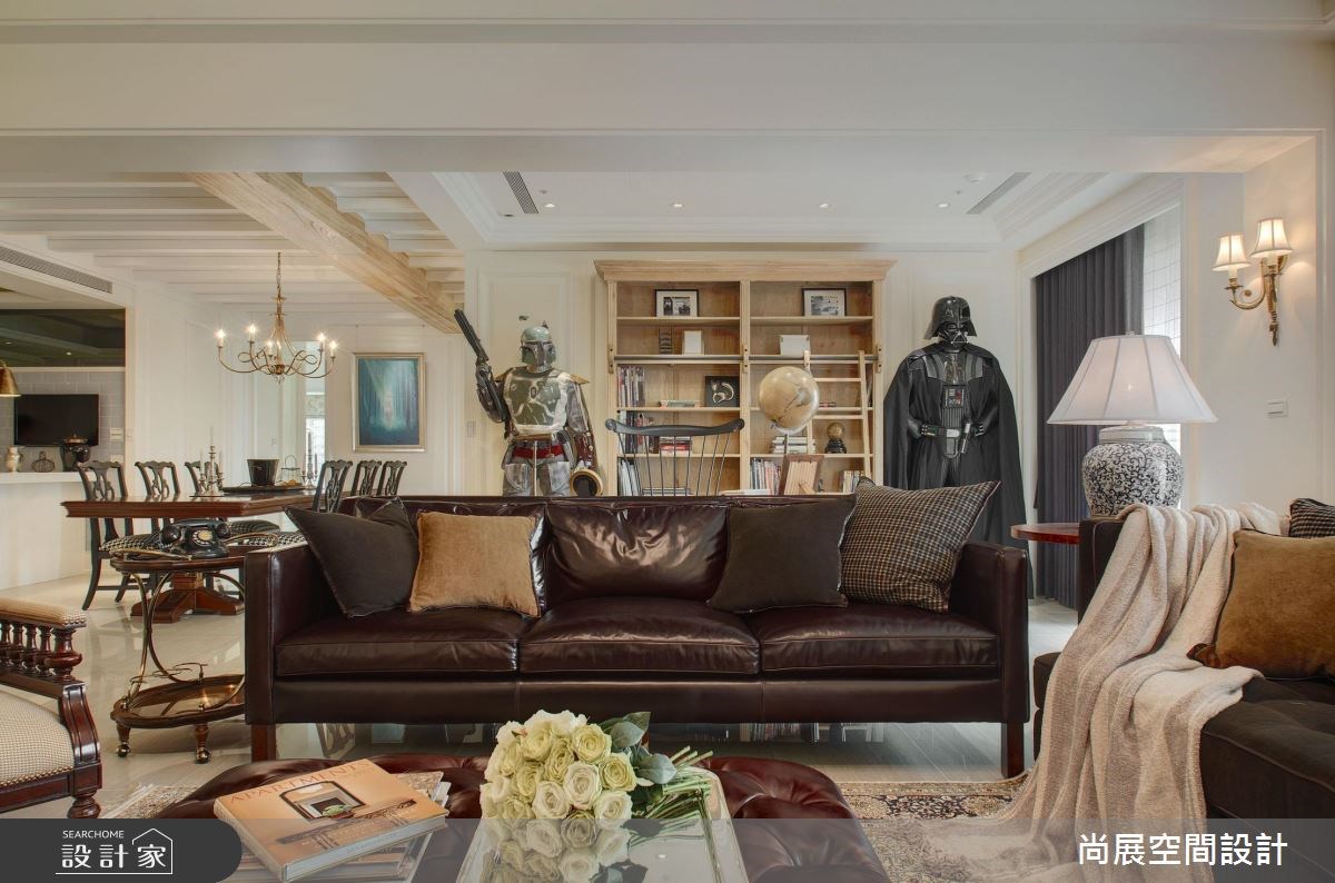 100坪預售屋＿美式風客廳案例圖片＿尚展空間設計＿尚展_85之7