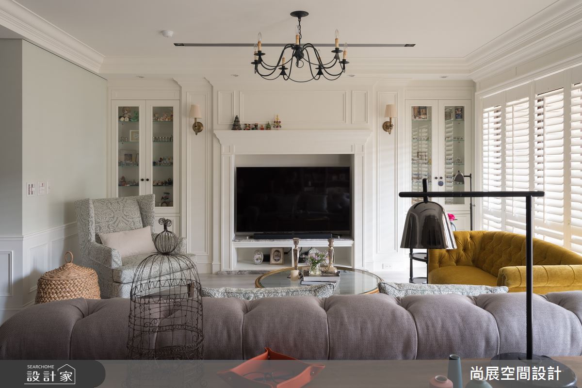 45坪新成屋(5年以下)＿新古典客廳案例圖片＿尚展空間設計＿尚展_90之5