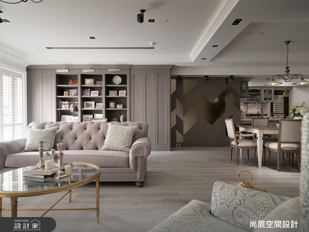 45坪新成屋(5年以下)＿新古典客廳案例圖片＿尚展空間設計＿尚展_90之9