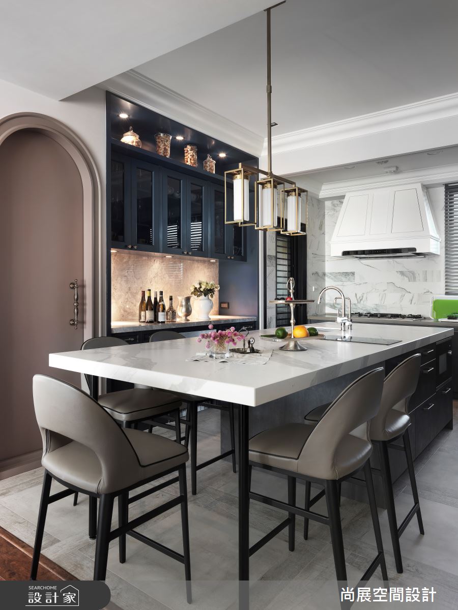 135坪新成屋(5年以下)＿美式風廚房中島案例圖片＿尚展空間設計＿尚展_95之10