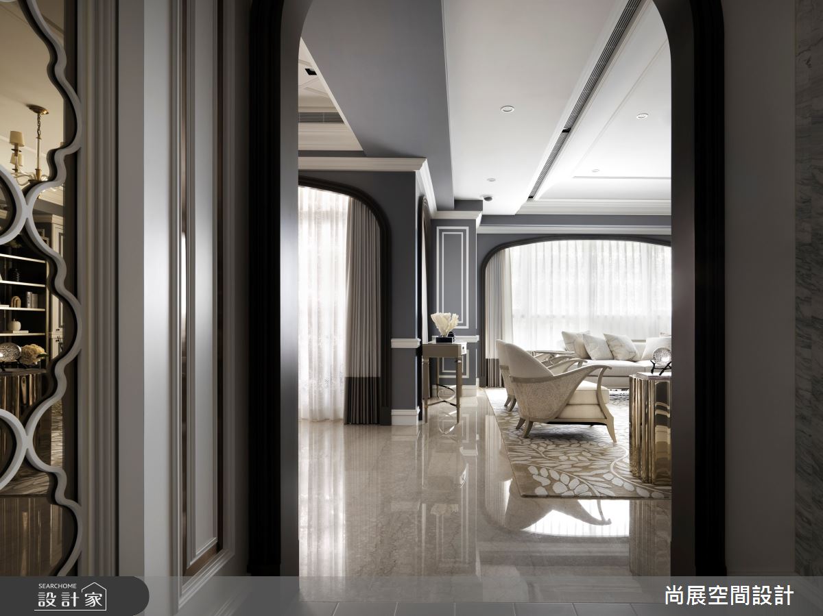 70坪新成屋(5年以下)＿美式風玄關客廳案例圖片＿尚展空間設計＿尚展_104之1