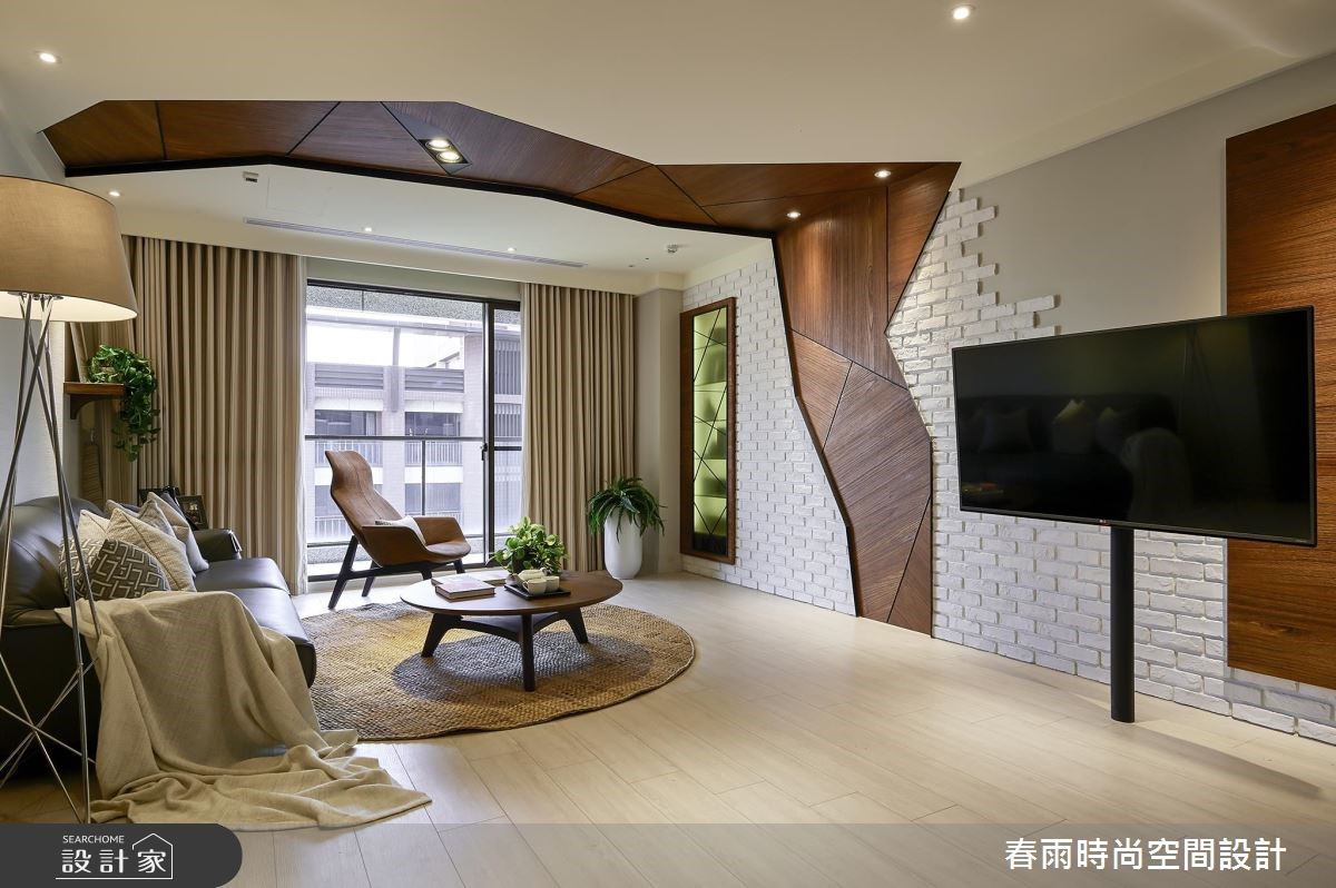 36坪新成屋(5年以下)＿休閒風客廳案例圖片＿春雨設計＿春雨_01 桃園合雄君璽之4