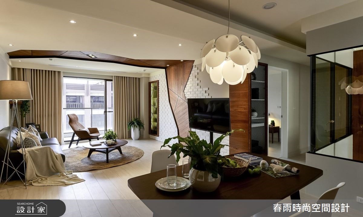 36坪新成屋(5年以下)＿休閒風客廳案例圖片＿春雨設計＿春雨_01 桃園合雄君璽之11