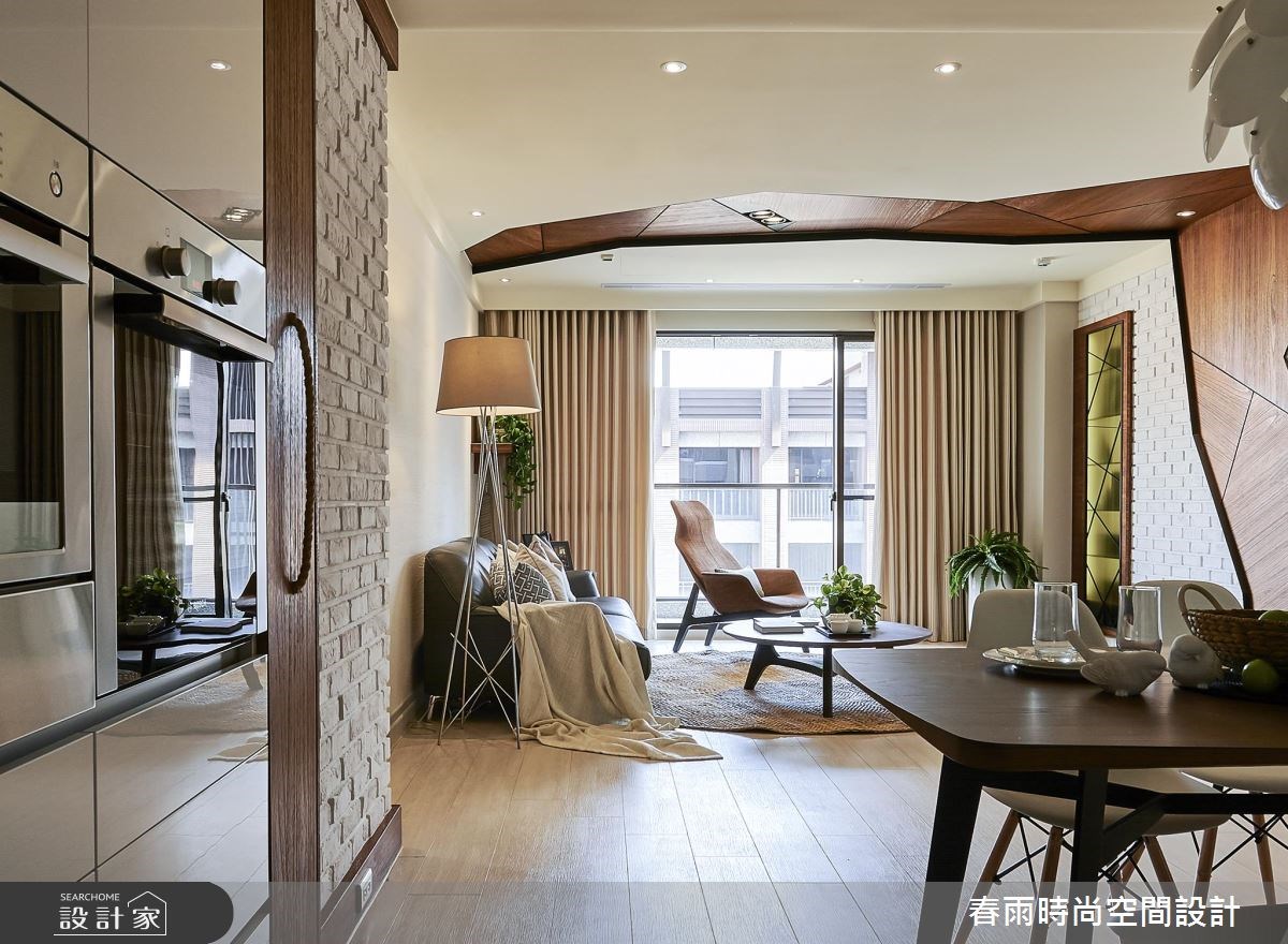 36坪新成屋(5年以下)＿休閒風客廳餐廳案例圖片＿春雨設計＿春雨_01 桃園合雄君璽之12