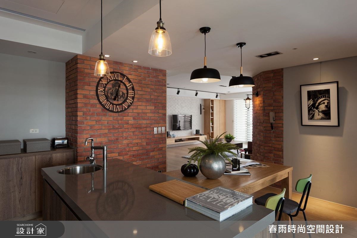 60坪＿北歐風客廳餐廳吧檯中島案例圖片＿春雨設計＿春雨_02 台中創世紀之4441
