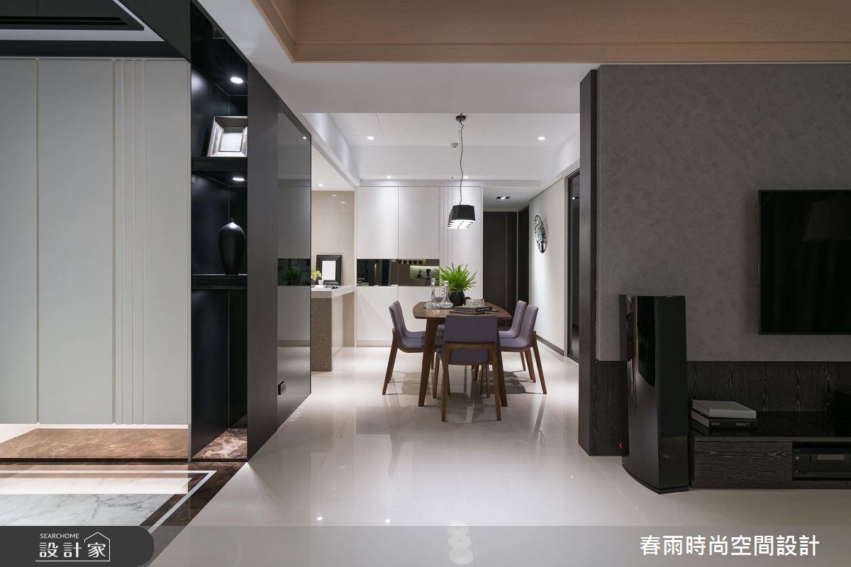 38坪新成屋(5年以下)＿現代風玄關客廳餐廳案例圖片＿春雨設計＿春雨_03 台泰雙璽之13