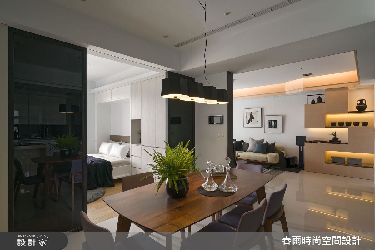 38坪新成屋(5年以下)＿現代風客廳餐廳臥室案例圖片＿春雨設計＿春雨_03 台泰雙璽之15